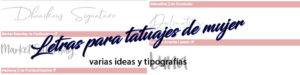 letras tatuajes mujer