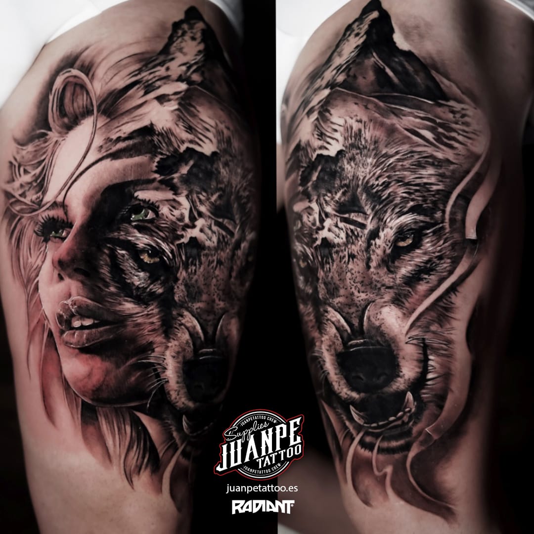 000tatuaje-realismo-mujer-lobo-juanpetattoo