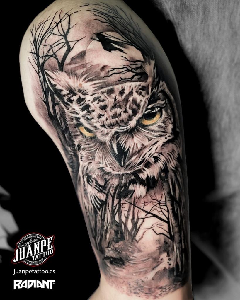 tatuaje-realismo-buho-juanpetattoo